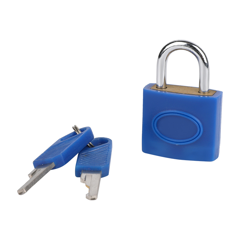 Brass Padlock Mini Plastic-Covered